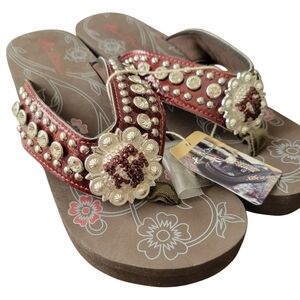 Montana West Custom Texas A&M University Bling Platform Sandals Women Size 11